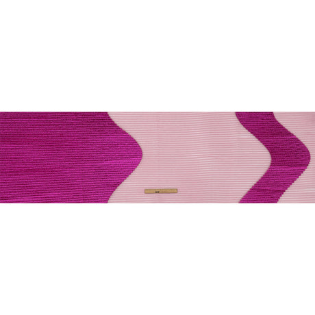 Metallic Magenta Waves Pleated Luxury Burnout Brocade
