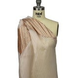 Metallic Champagne Waves Pleated Luxury Burnout Brocade