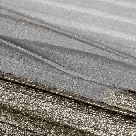 Metallic Gray Waves Pleated Luxury Burnout Brocade