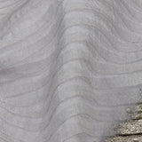 Metallic Gray Waves Pleated Luxury Burnout Brocade