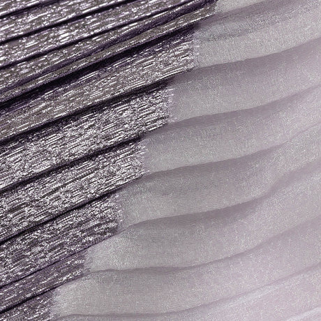 Metallic Lilac Waves Pleated Luxury Burnout Brocade