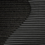 Metallic Black Waves Pleated Luxury Burnout Brocade