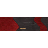 Metallic Savvy Red and Black Waves Pleated Luxury Burnout Brocade