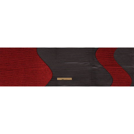 Metallic Savvy Red and Black Waves Pleated Luxury Burnout Brocade