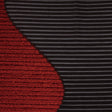 Metallic Savvy Red and Black Waves Pleated Luxury Burnout Brocade