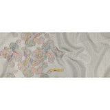 Metallic Bright Gold, Pink-a-boo and Bonnie Blue Florals and Latticework Sheer Luxury Brocade
