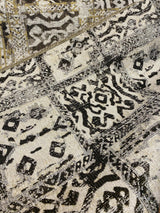 Tanggula Chenille Fabric - Smoke Gold Native Print, 57" Width (1 Yard)