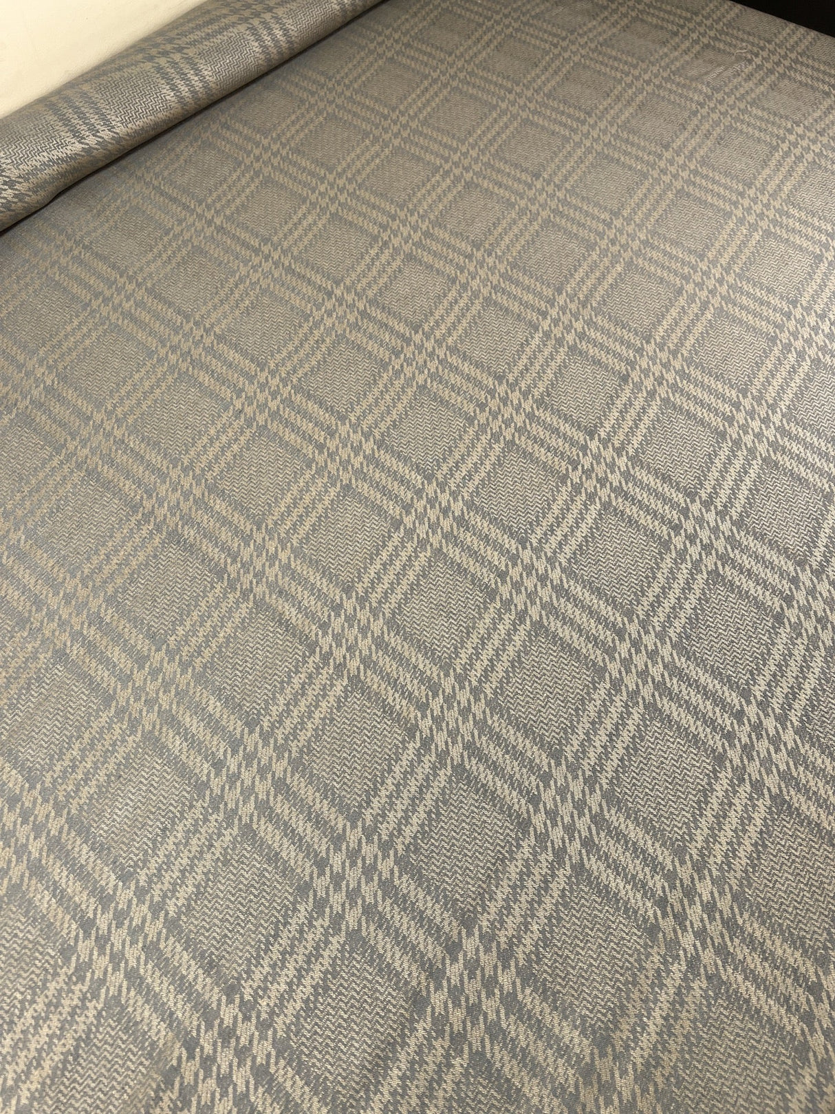Cotton Viscose Houndstooth Twill Fabric