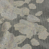 Metallic Silver, Petal Pink and Pearled Ivory Florals and Latticework Sheer Luxury Brocade