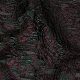 Metallic Vitality, Evergreen and Gunpowder Flashy Flowers Luxury Burnout Brocade