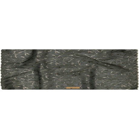 Metallic Gold and Satin Moss Leafy Stems Luxury Plisse Brocade with Scalloped Edges