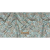 Metallic Rose Gold and Blue Glow Patchwork Luxury Brocade