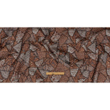Metallic Silver, Jaffa Orange and Black Crazy Quilt Patchwork Luxury Brocade