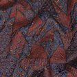 Metallic Candy Apple Red, Magnetic Blue and Glamour Gold Crazy Quilt Patchwork Luxury Brocade
