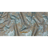 Metallic Rose Gold and Heavenly Crackled Floral Luxury Brocade