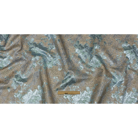 Metallic Rose Gold and Heavenly Crackled Floral Luxury Brocade