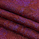 Metallic Purple, Magenta and Gold Rose Garden Linework Luxury Brocade