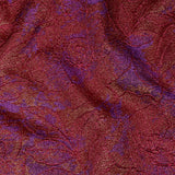 Metallic Purple, Magenta and Gold Rose Garden Linework Luxury Brocade