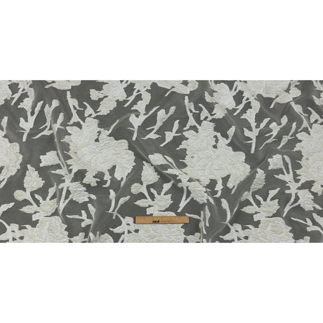 Metallic Lacquer Roses Luxury Burnout Brocade