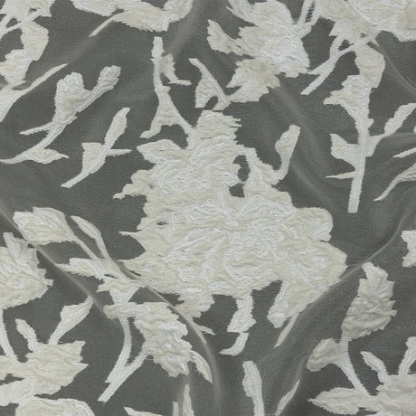 Metallic Lacquer Roses Luxury Burnout Brocade