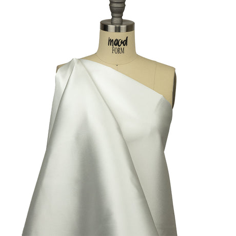 Olwyn Metallic White Double Faced Luxury Mikado