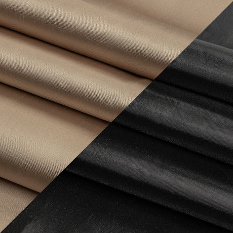 Olwyn Metallic Charcoal and Nude Double Faced Luxury Mikado