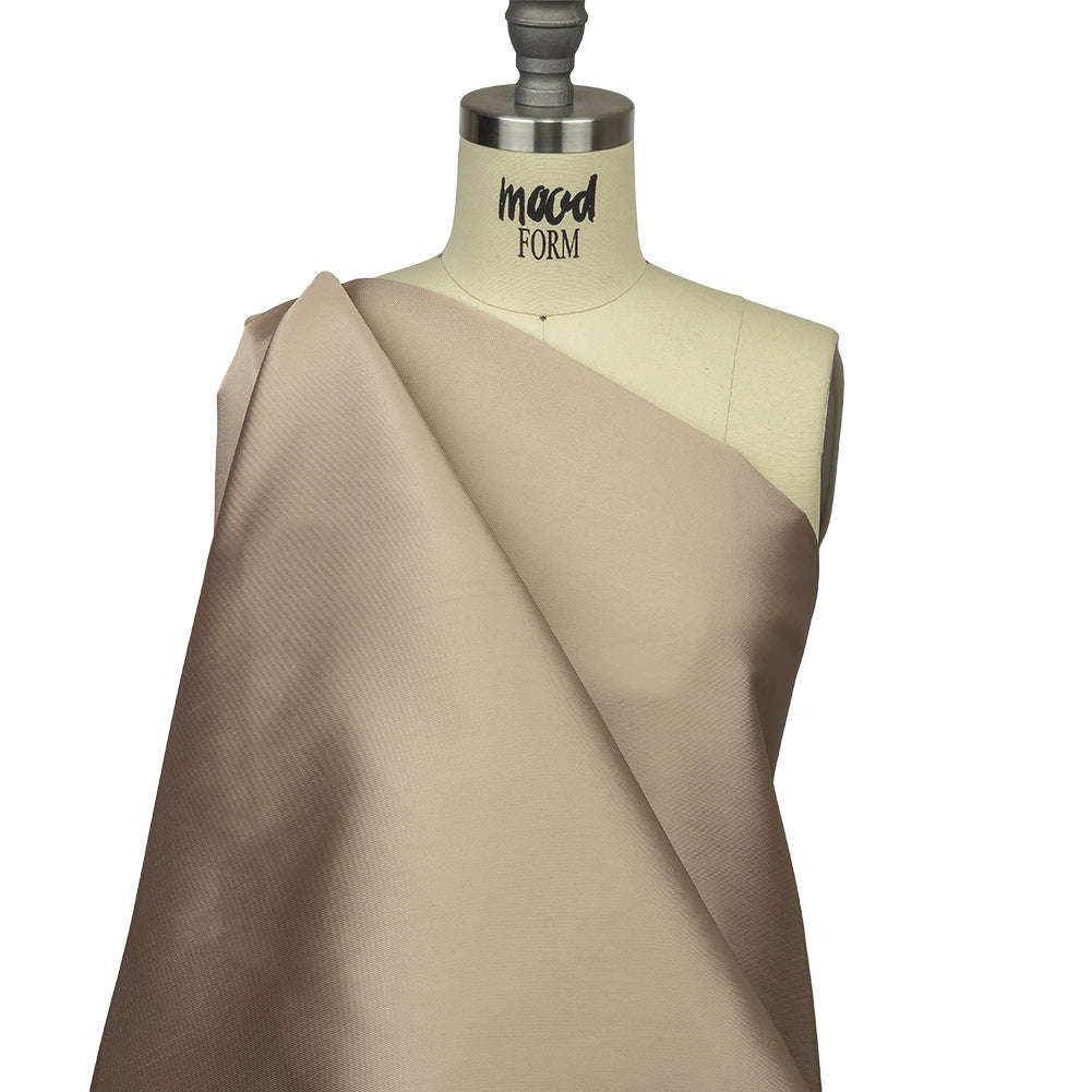 Olwyn Metallic Charcoal and Nude Double Faced Luxury Mikado