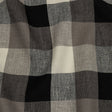 Black, Taupe and Cream Buffalo Check Medium Weight Linen Woven