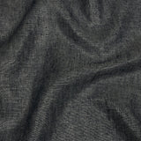 Metallic Silver and True Navy Foiled Medium Weight Linen Woven
