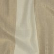 Beige and Ivory Awning Striped Medium Weight Linen Woven with Gold Foil