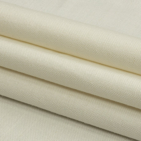 Ivory Linen and Cotton Basketweave Canvas