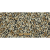 Italian Tan, Beige and Basalt Floral Warp Printed Polyester Faille