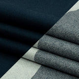 Famous Designer Red, White and Navy Stripes Brushed Twill Double Cloth Coating