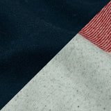 Famous Designer Red, White and Navy Stripes Brushed Twill Double Cloth Coating