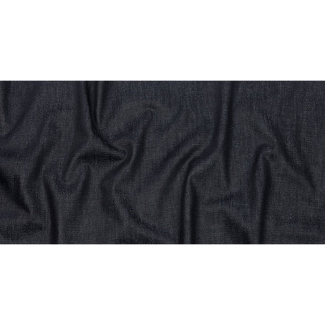 Italian Dark Indigo Cotton Twill Denim