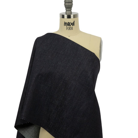 Italian Dark Indigo Cotton Twill Denim
