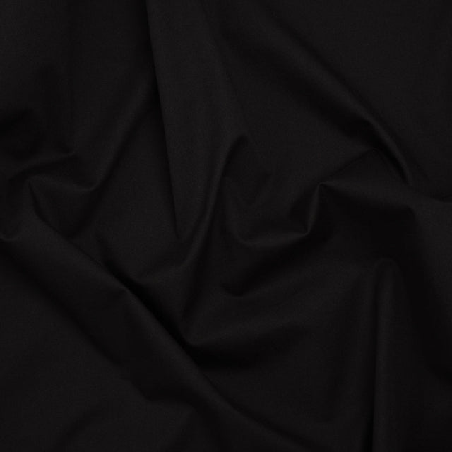 Stretch Cotton and Viscose Twill by Theory - Black - Designer Deadstock