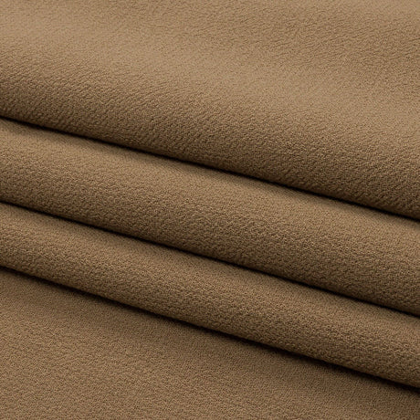 Tan Wool Crepe Double Cloth