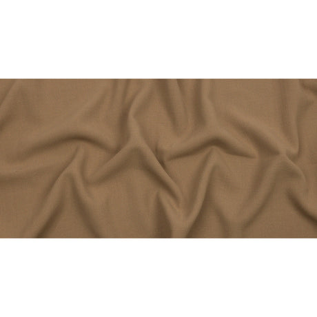 Tan Wool Crepe Double Cloth