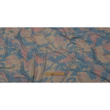 Beige, Blue and Pink Tie Dye Stretch Polyester and Rayon French Terry