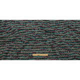 Charcoal, Magenta and Turquoise Striped Boucle Chunky Wool Sweater Knit