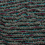 Charcoal, Magenta and Turquoise Striped Boucle Chunky Wool Sweater Knit