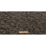 Black, Orange and Tan Striped Boucle Chunky Wool Sweater Knit
