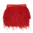 Ostrich Feather Fringe Trim 5" Single Ply - Red - Aviana Collection