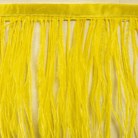 Ostrich Feather Fringe Trim 5" Single Ply - Golden Kiwi - Aviana Collection