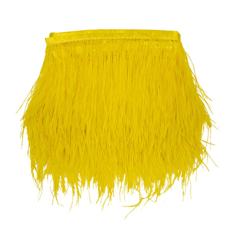 Ostrich Feather Fringe Trim 5" Single Ply - Golden Kiwi - Aviana Collection
