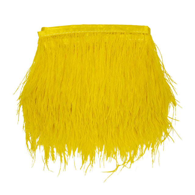 Ostrich Feather Fringe Trim 5" Single Ply - Golden Kiwi - Aviana Collection