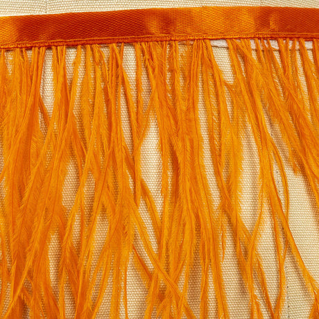 Ostrich Feather Fringe Trim 5" Single Ply - Orange - Aviana Collection