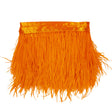 Ostrich Feather Fringe Trim 5" Single Ply - Orange - Aviana Collection