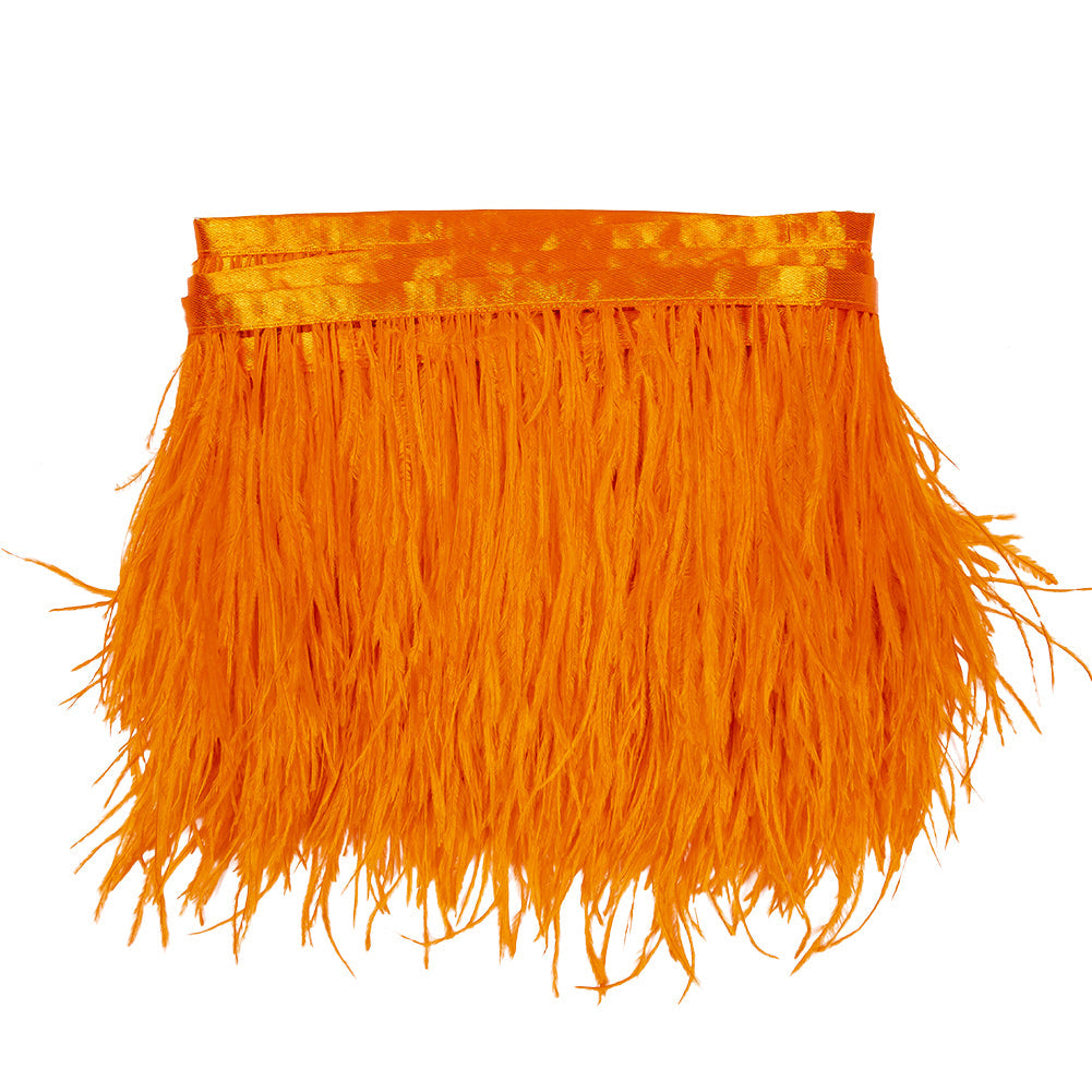 Ostrich Feather Fringe Trim 5" Single Ply - Orange - Aviana Collection